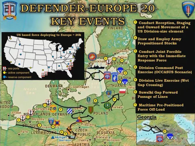 U.S. To Carry Out Biggest Deployment to Europe Since Cold War, Defender-Europe 2020 Nears