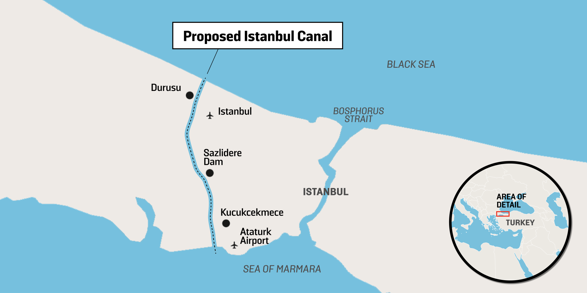 Turkey Moving Closer to Starting Work on Its Canal Istanbul Megaproject