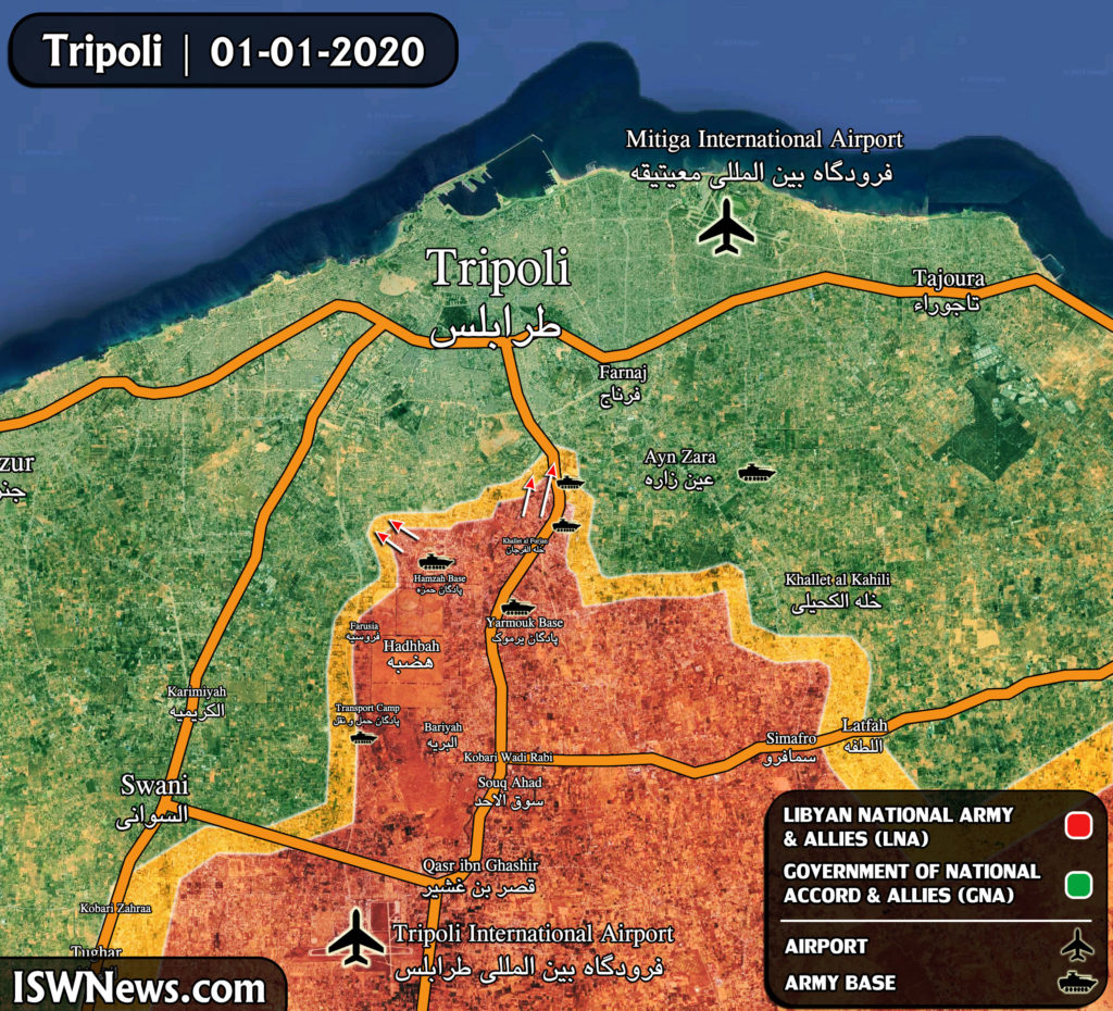 Map Update: Libyan National Army's Advance On GNA Positions South Of Tripoli