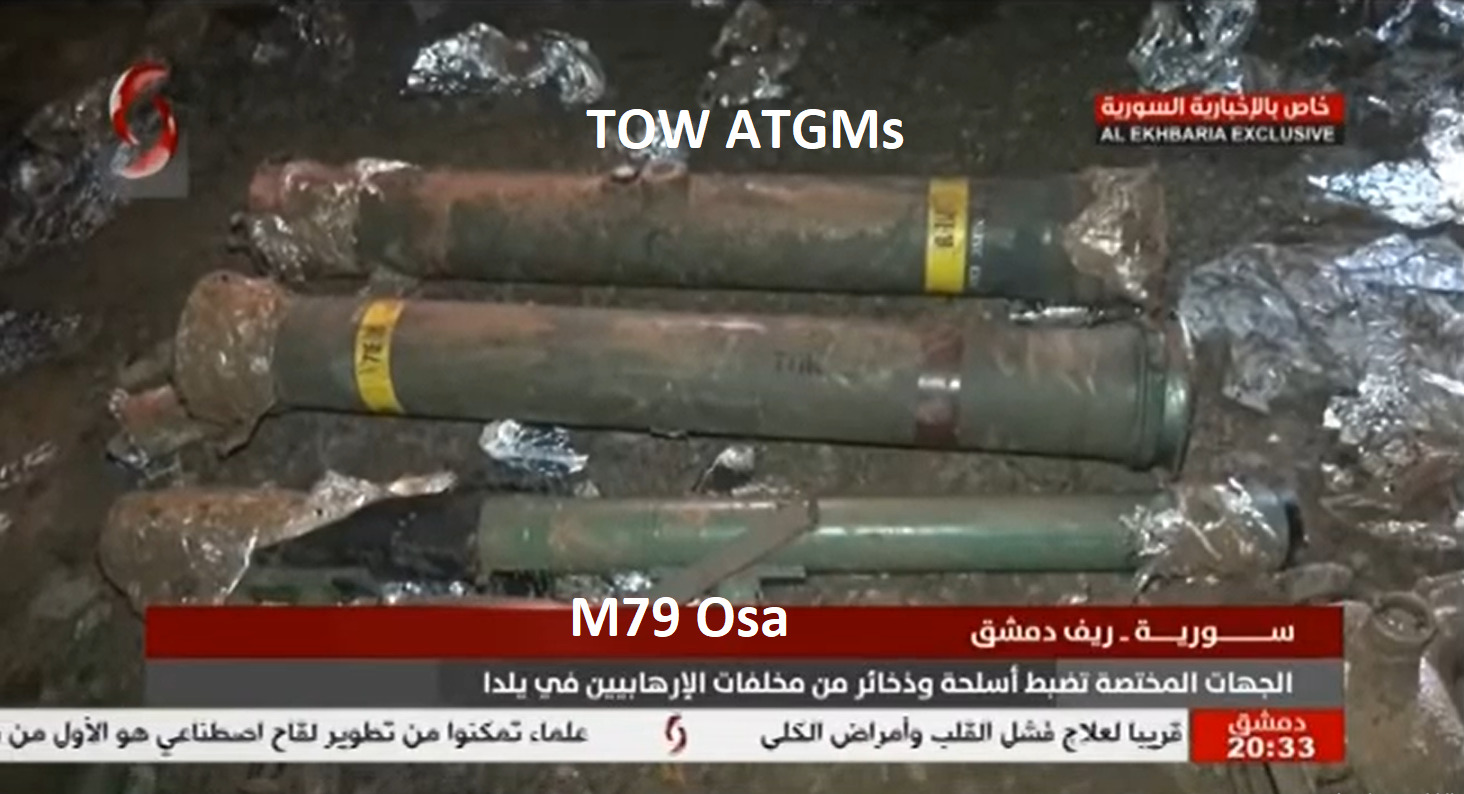 Syrian Army Uncovers TOW Missiles, Other Weapons In Damascus’ Eastern Ghouta (Video)