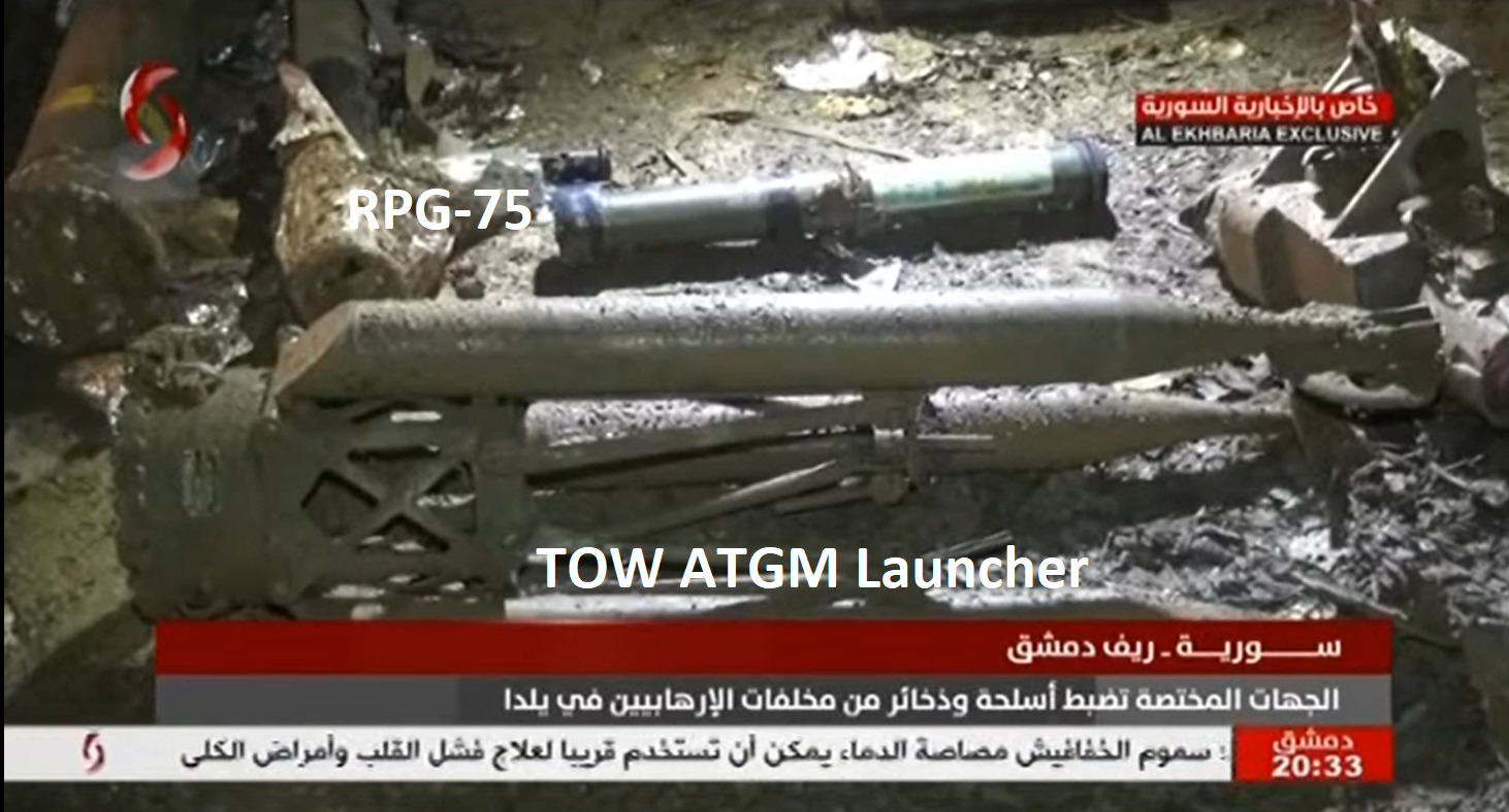 Syrian Army Uncovers TOW Missiles, Other Weapons In Damascus’ Eastern Ghouta (Video)