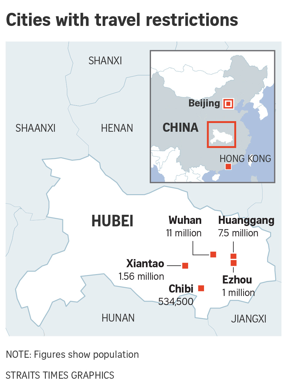 Five Chinese Million Cities Shut Down Transport To Fight the Spreading Coronavirus