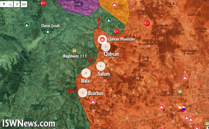 Government Forces Move Closer To Militant Stronghold Of Darat Izza In Syria's Aleppo (Map Update)