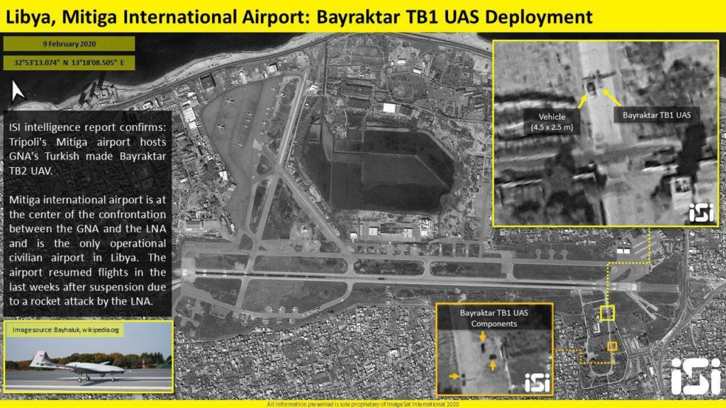 Satellite Image: Turkish UAVs Deployed At Mitiga International Airport, Tripoli