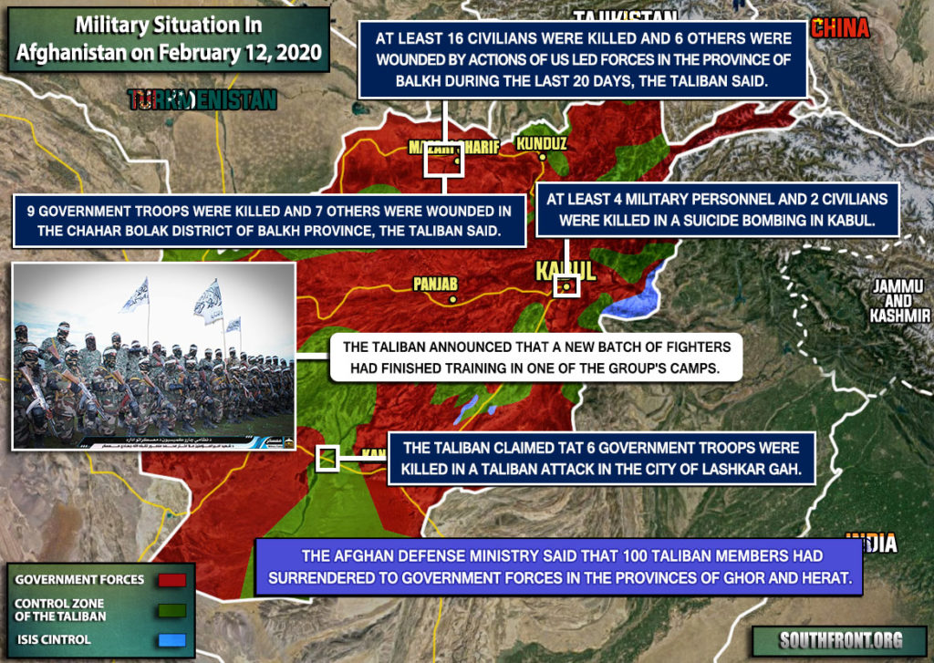 Military Situation In Afghanistan On February 12, 2020 (Map Update)