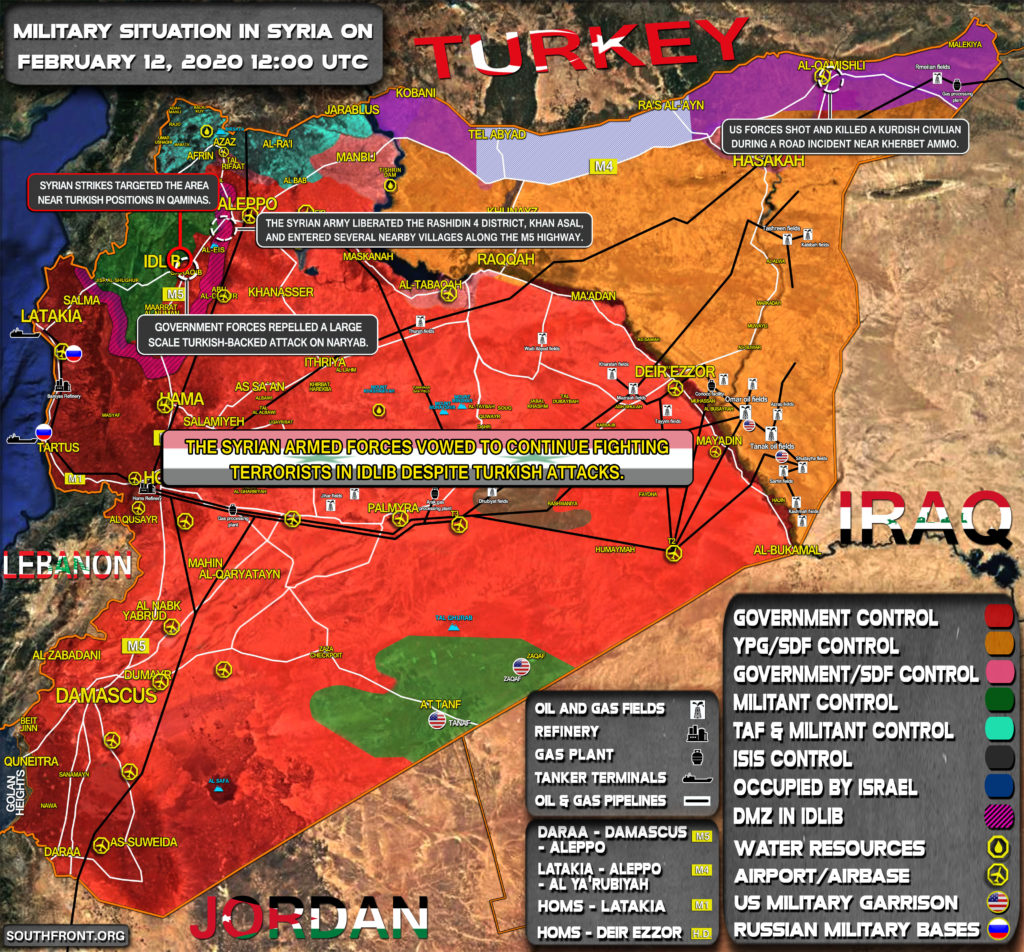 Military Situation In Syria On February 12, 2020 (Map Update)