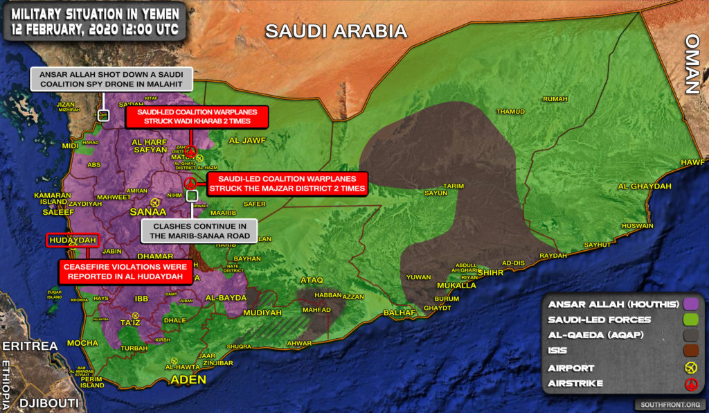 Military Situation In Yemen On February 12, 2020 (Map Update)