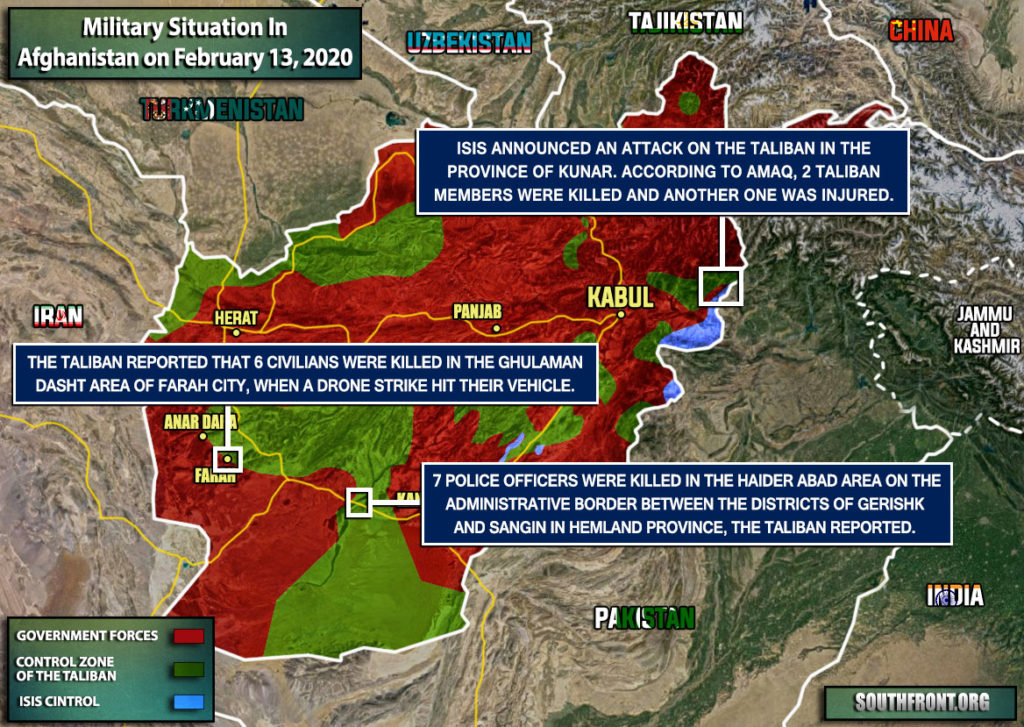 Military Situation In Afghanistan On February 13, 2020 (Map Update)