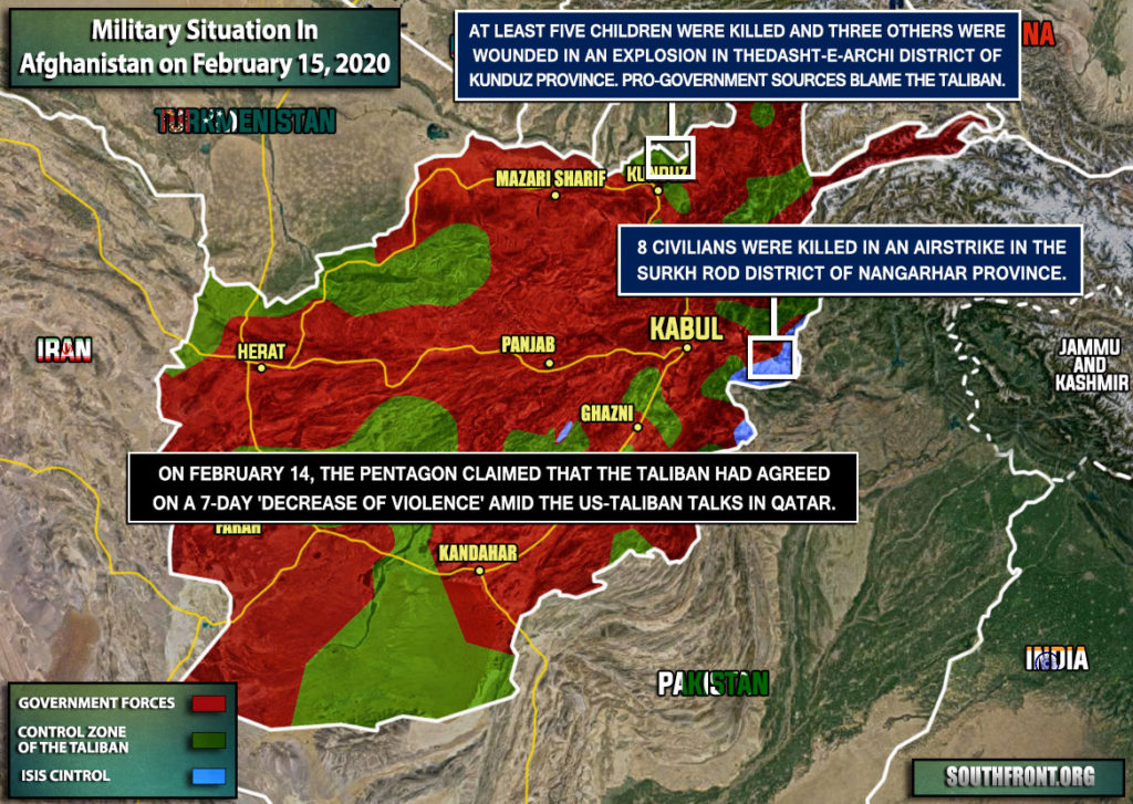 Military Situation In Afghanistan On February 15, 2020 (Map Update)