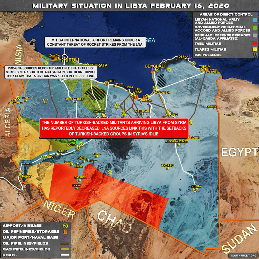 Military Situation In Libya On February 16, 2020 (Map Update)