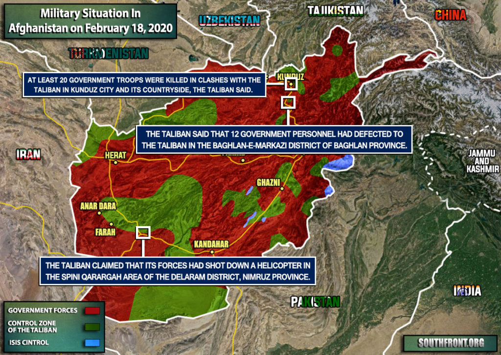 Military Situation In Afghanistan On February 18, 2020 (Map Update)