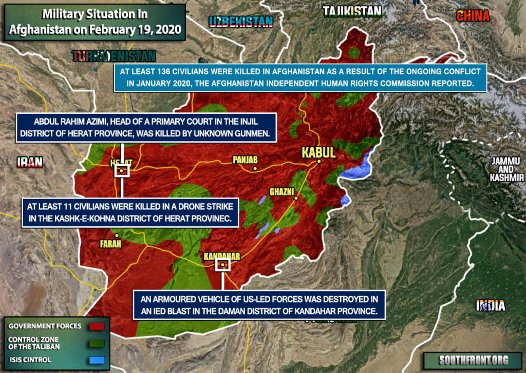 Military Situation In Afghanistan On February 19, 2020 (Map Update)