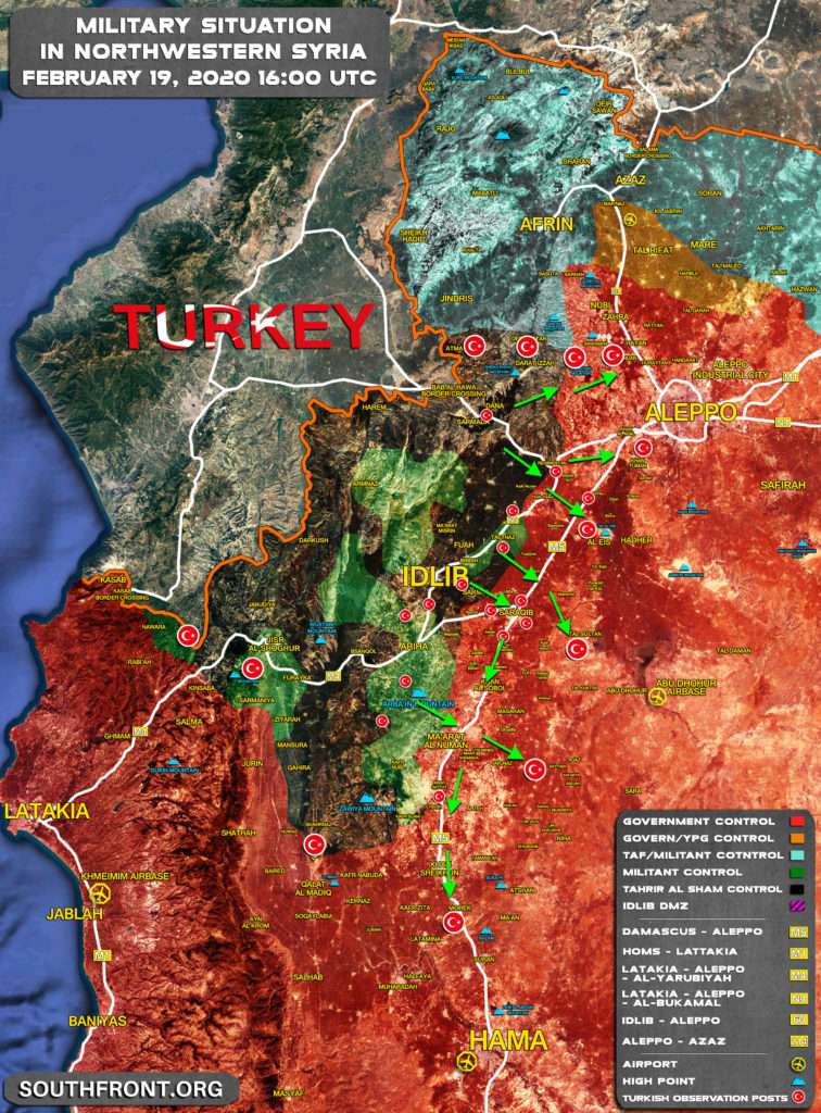 Map Update: Turkish Dreams About Large-Scale Attack On Syrian Army In Greater Idlib