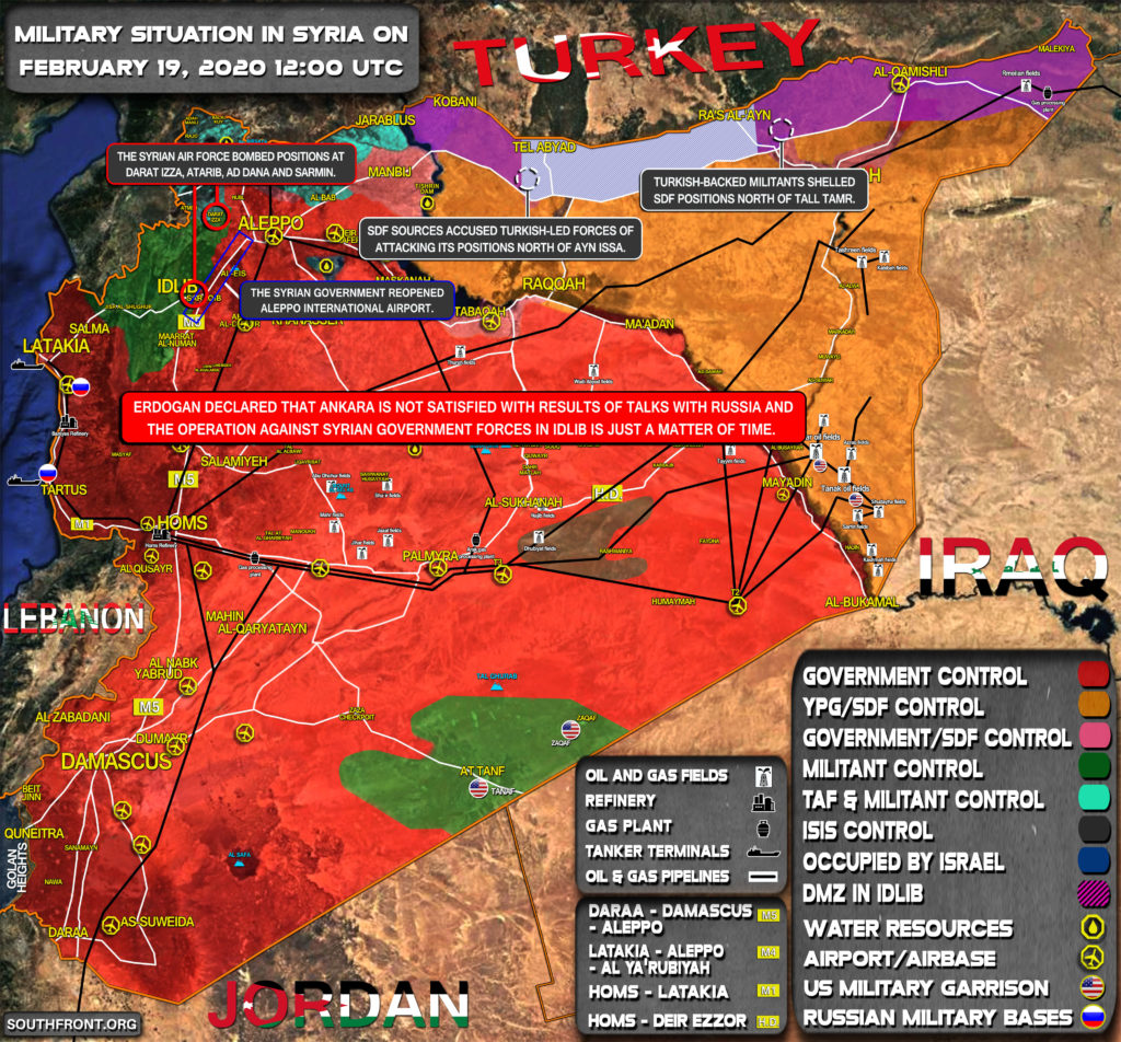 Military Situation In Syria On February 19, 2020 (Map Update)