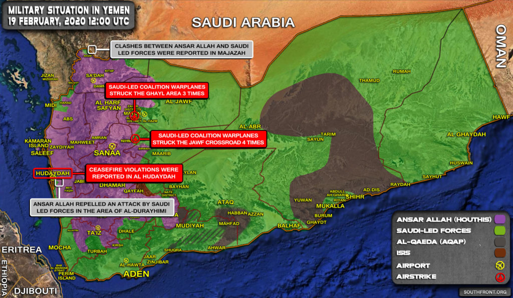 Military Situation In Yemen On February 19, 2020 (Map Update)