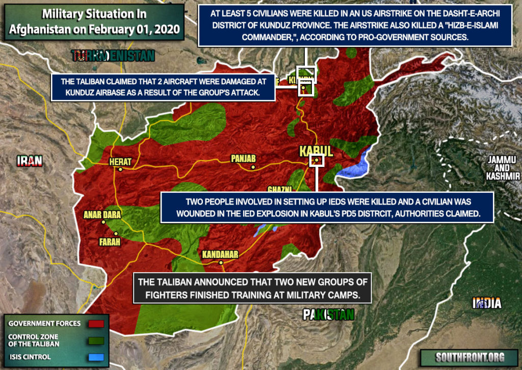 Military Situation In Afghanistan On February 1, 2020 (Map Update)