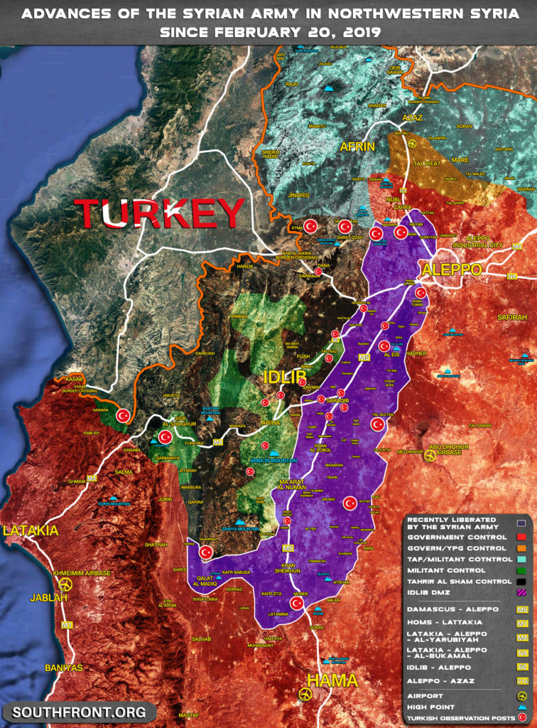 Map Comparison: Military Situation In Northwestern Syria In February 2019 And February 2020