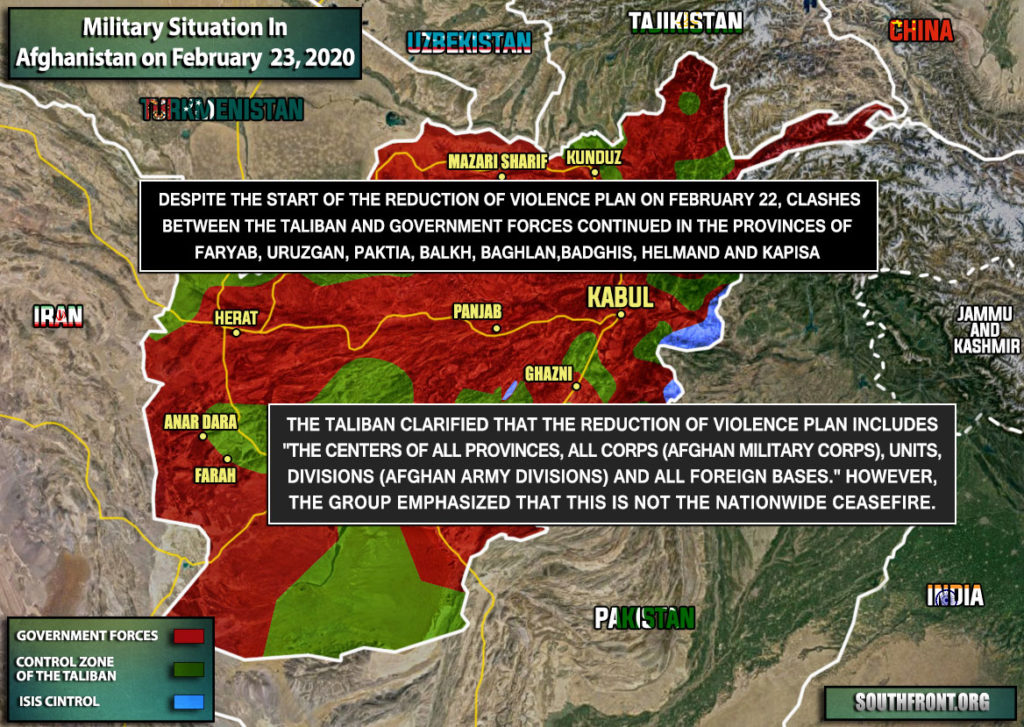 Military Situation In Afghanistan On February 23, 2020 (Map Update)