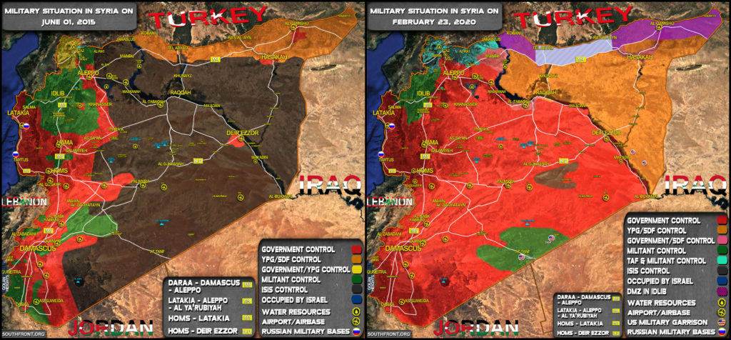 Map Comparison: Military Situation In Syria In 2015 And 2020