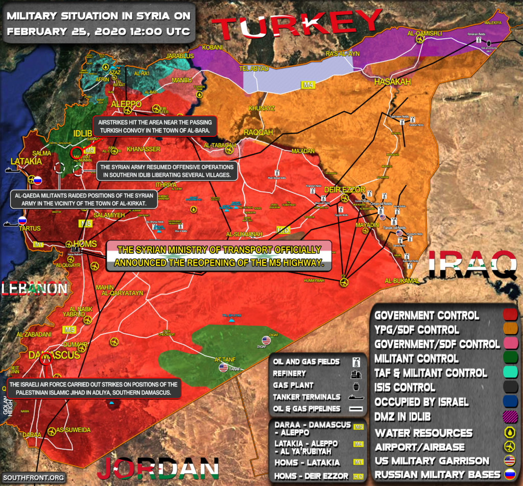 Military Situation In Syria On February 24, 2020 (Map Update)