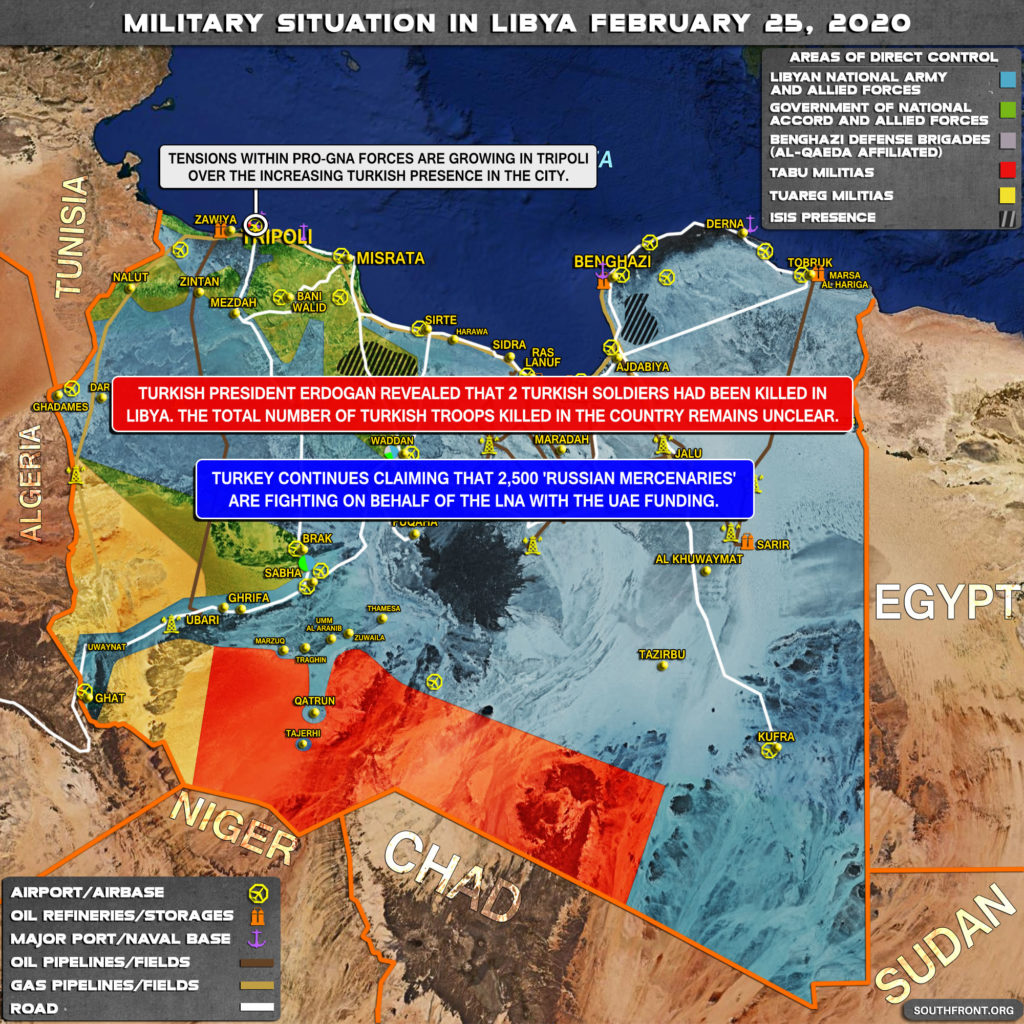 Military Situation In Libya On February 25, 2020 (Map Update)