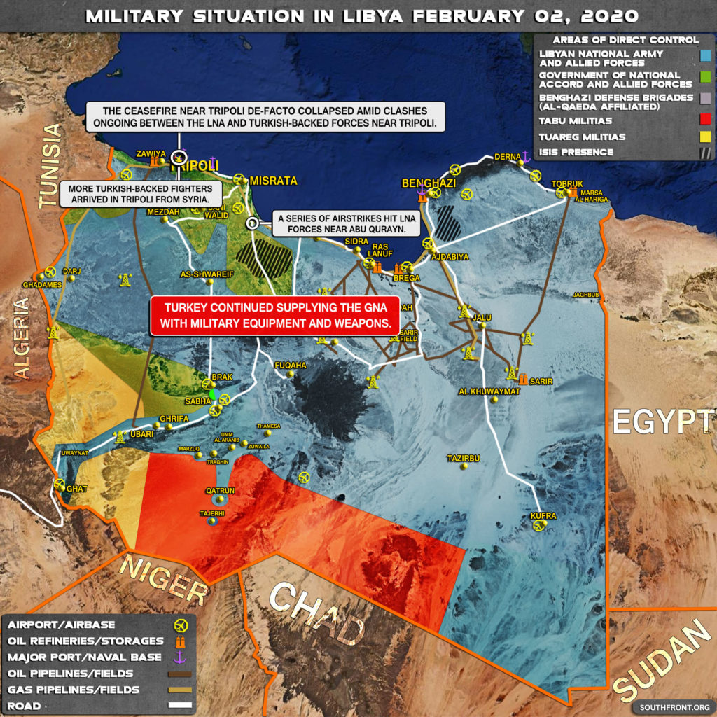 Military Situation In Libya On February 2, 2020 (Map Update)