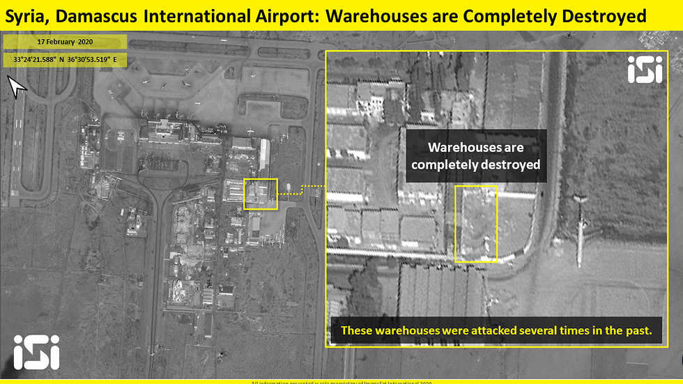 Satellite Images Demonstrate Damage Caused To Damascus International Airport By Recent Israeli Strike