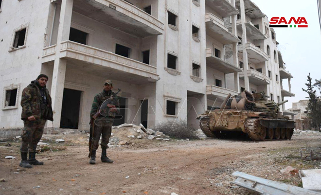 In Photos: Syrian Troops In Liberated Rashidin 4 District In Western Aleppo