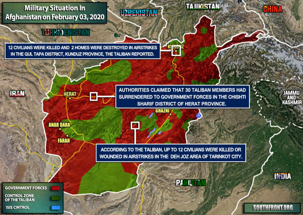 Military Situation In Afghanistan On February 3, 2020 (Map Update)