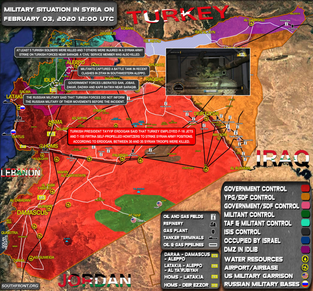 Military Situation In Syria On February 3, 2020 (Map Update)