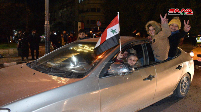 In Photos: People Celebrating Liberation Of Western Aleppo From Militants