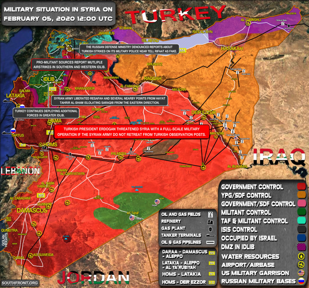 Military Situation In Syria On February 5, 2020 (Map Update)