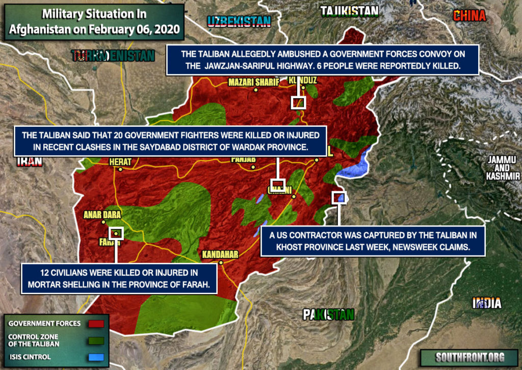 Military Situation In Afghanistan On February 6, 2020 (Map Update)