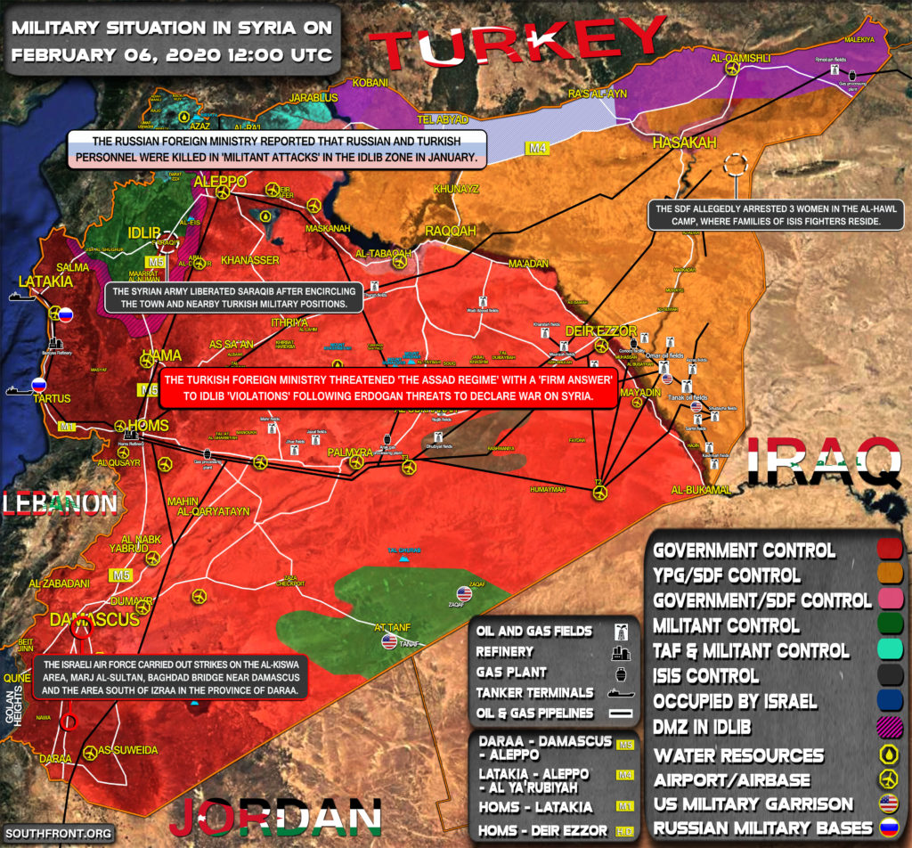 Military Situation In Syria On February 6, 2020 (Map Update)