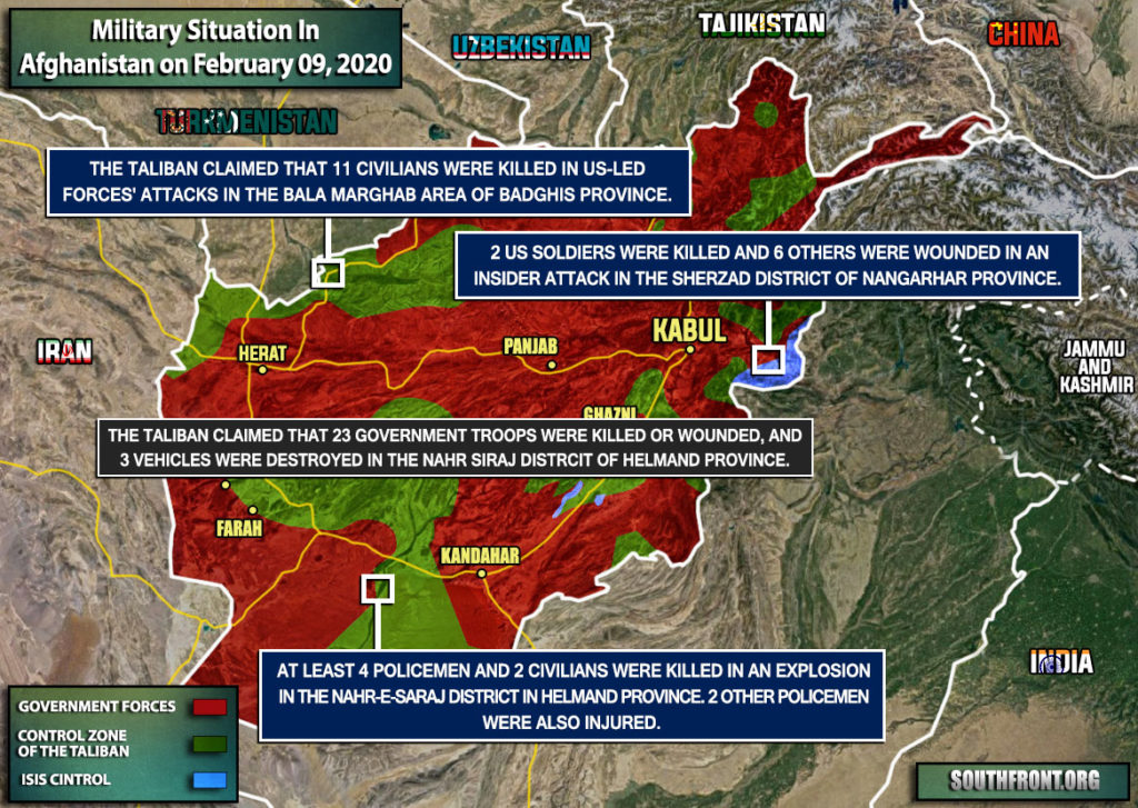 Military Situation In Afghanistan On February 9, 2020 (Map Update)