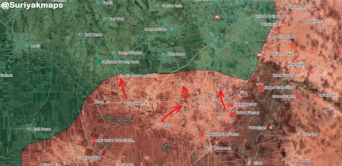 Syrian Army Clears New Areas North Of M5 Highway