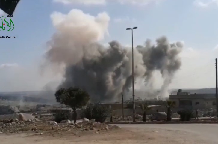 Smoke Rises Over Darat Izza As Syrian Army Advancing In Western Aleppo