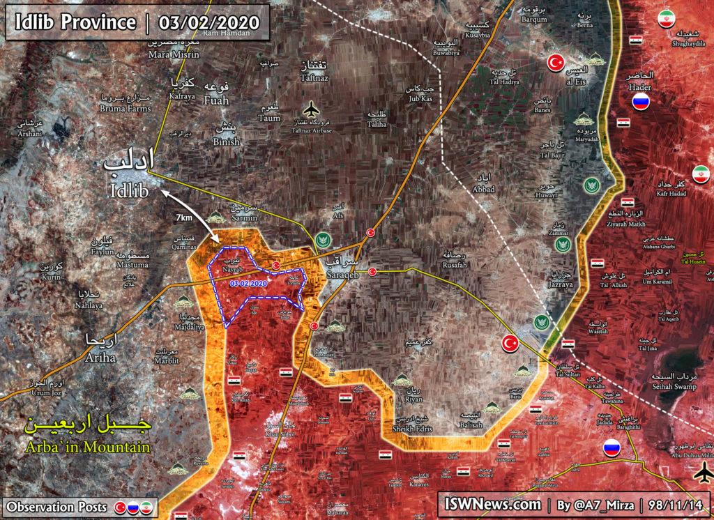 Syrian Army Encircling Saraqib As Turkish Forces Ingore Scheduled Joint Patrol With Russia In Syria's Northeast