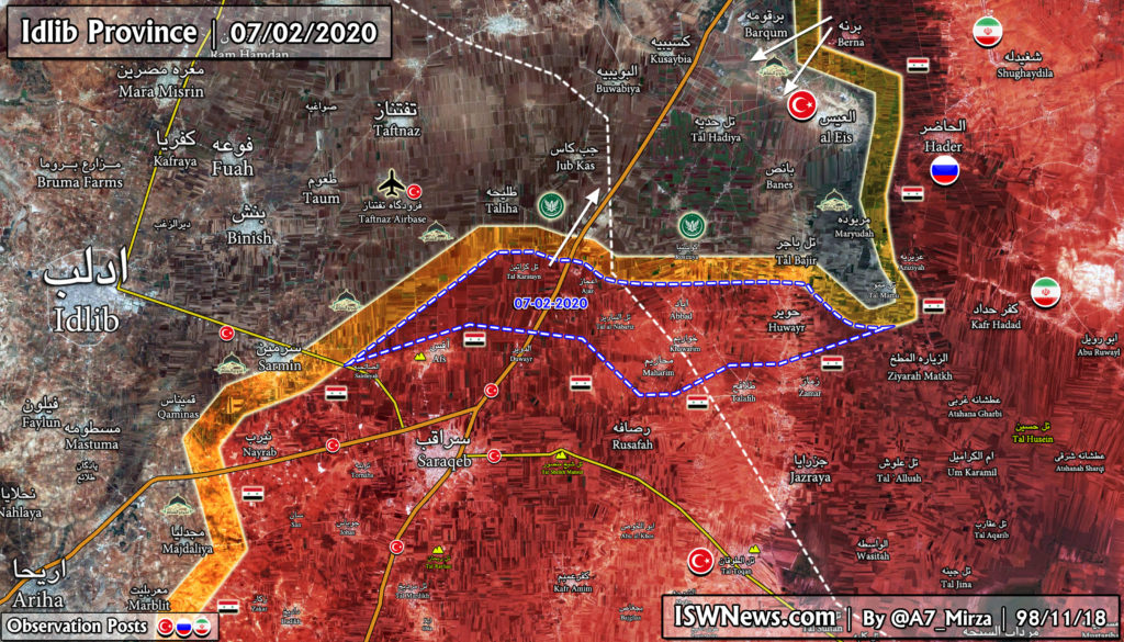 Map Update: Syrian Army Is Pushing To Rescue Another Turkish Observation Post From Al-Qaeda