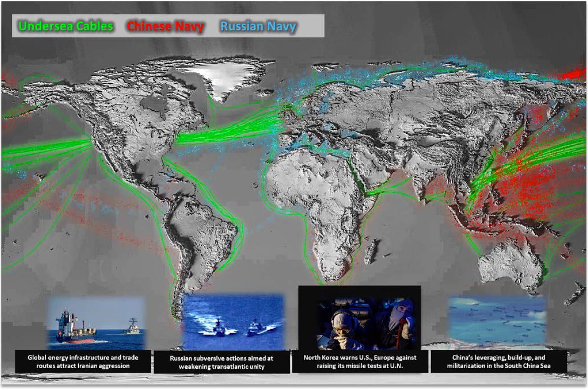 Pentagon Released Map of Russian and Chinese Naval Activities That Need Countering