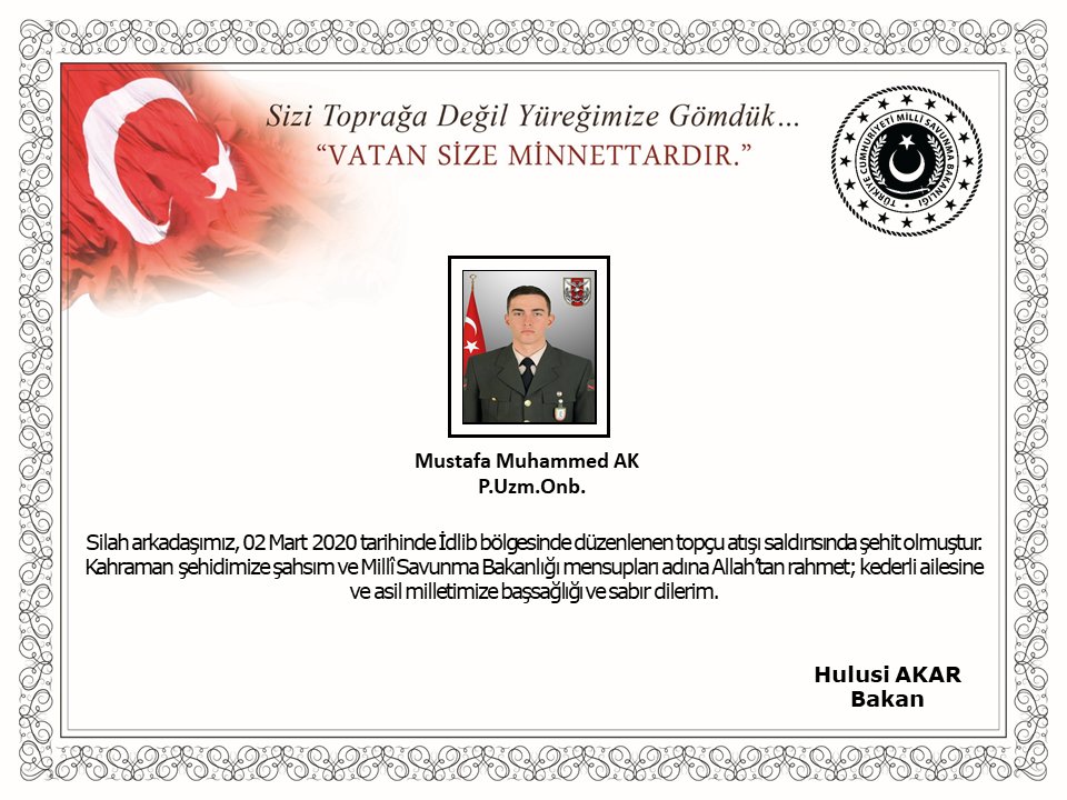 Another Turkish Soldier Killed By Syrian Army Fire In Idlib. United States Declined Turkish Request For Air Support In Idlib