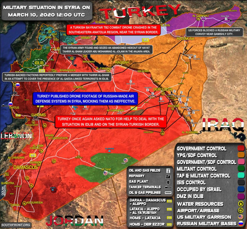 Military Situation In Syria On March 10, 2020 (Map Update)