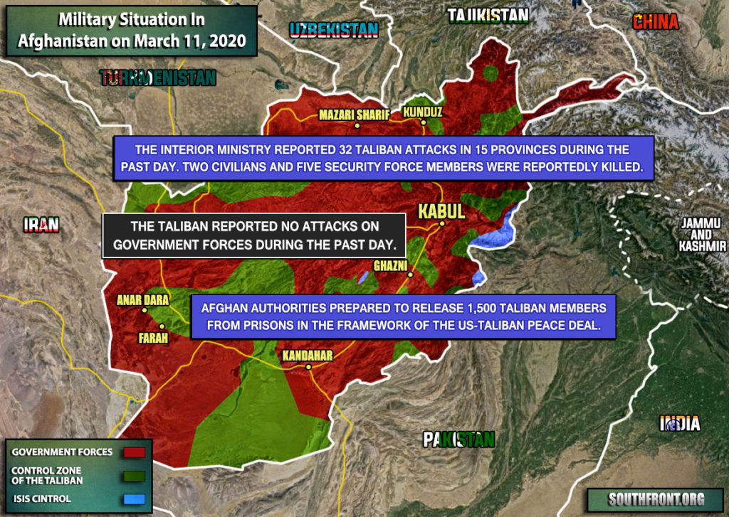 Military Situation In Afghanistan On March 11, 2020 (Map Update)