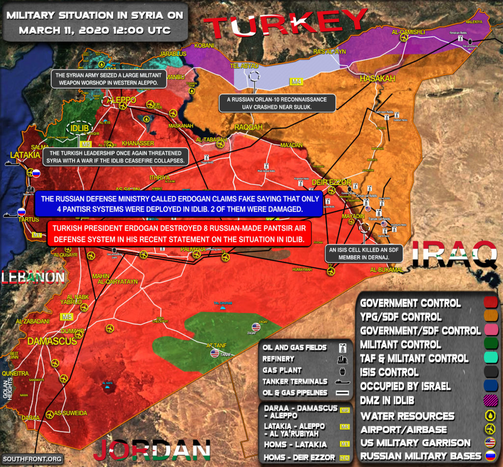 Military Situation In Syria On March 11, 2020 (Map Update)