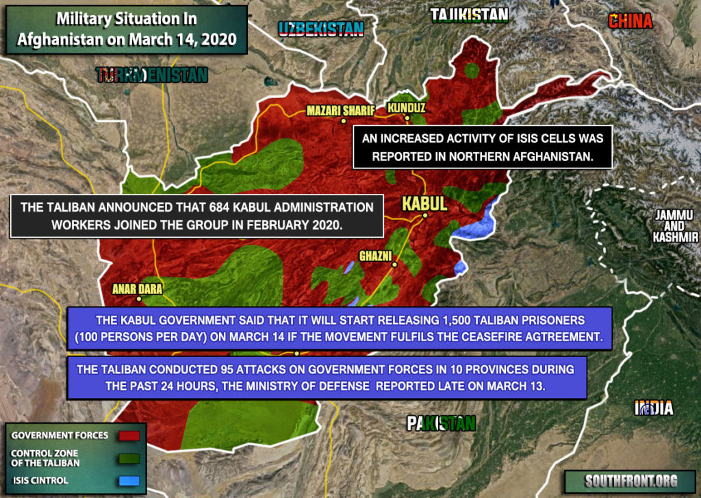 Military Situation In Afghanistan On March 14, 2020 (Map Update)