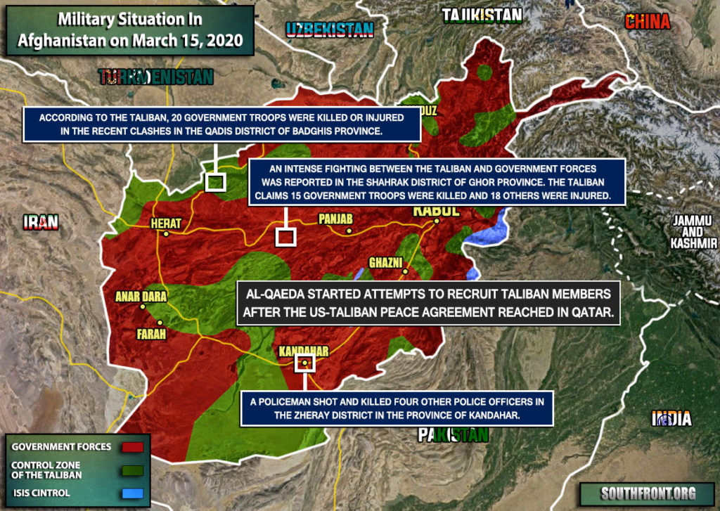 Military Situation In Afghanistan On March 15, 2020 (Map Update)