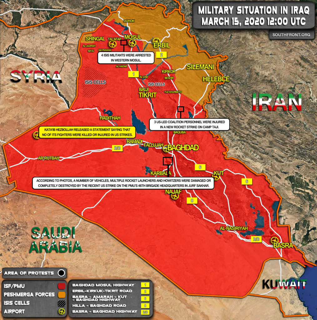 Military Situation In Iraq On March 15, 2020 (Map Update)