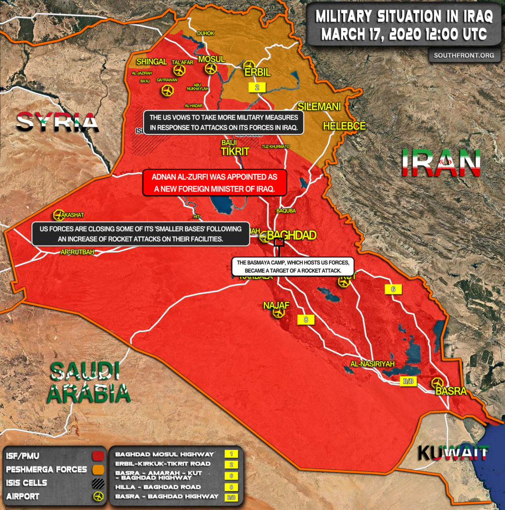 Military Situation In Iraq On March 17, 2020 (Map Update)