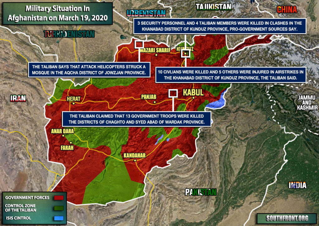 Military Situation In Afghanistan On March 19, 2020 (Map Update)