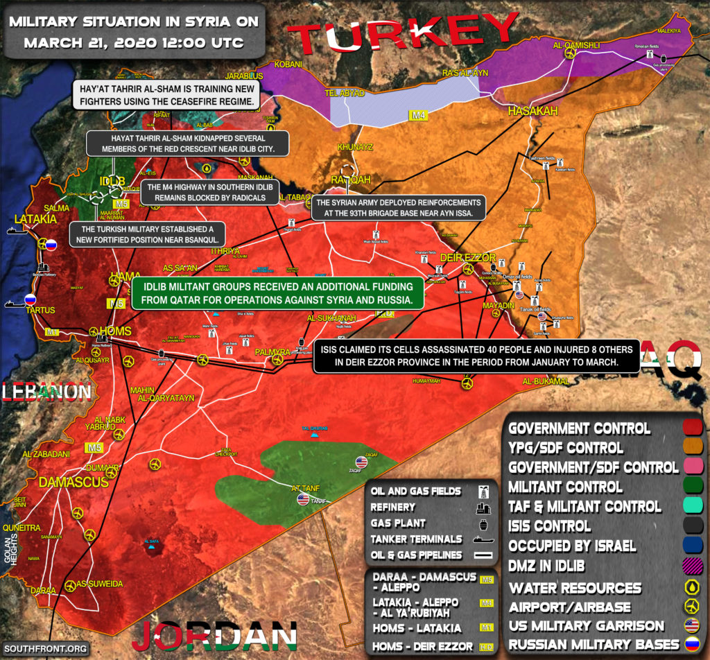 Military Situation In Syria On March 21, 2020 (Map Update)